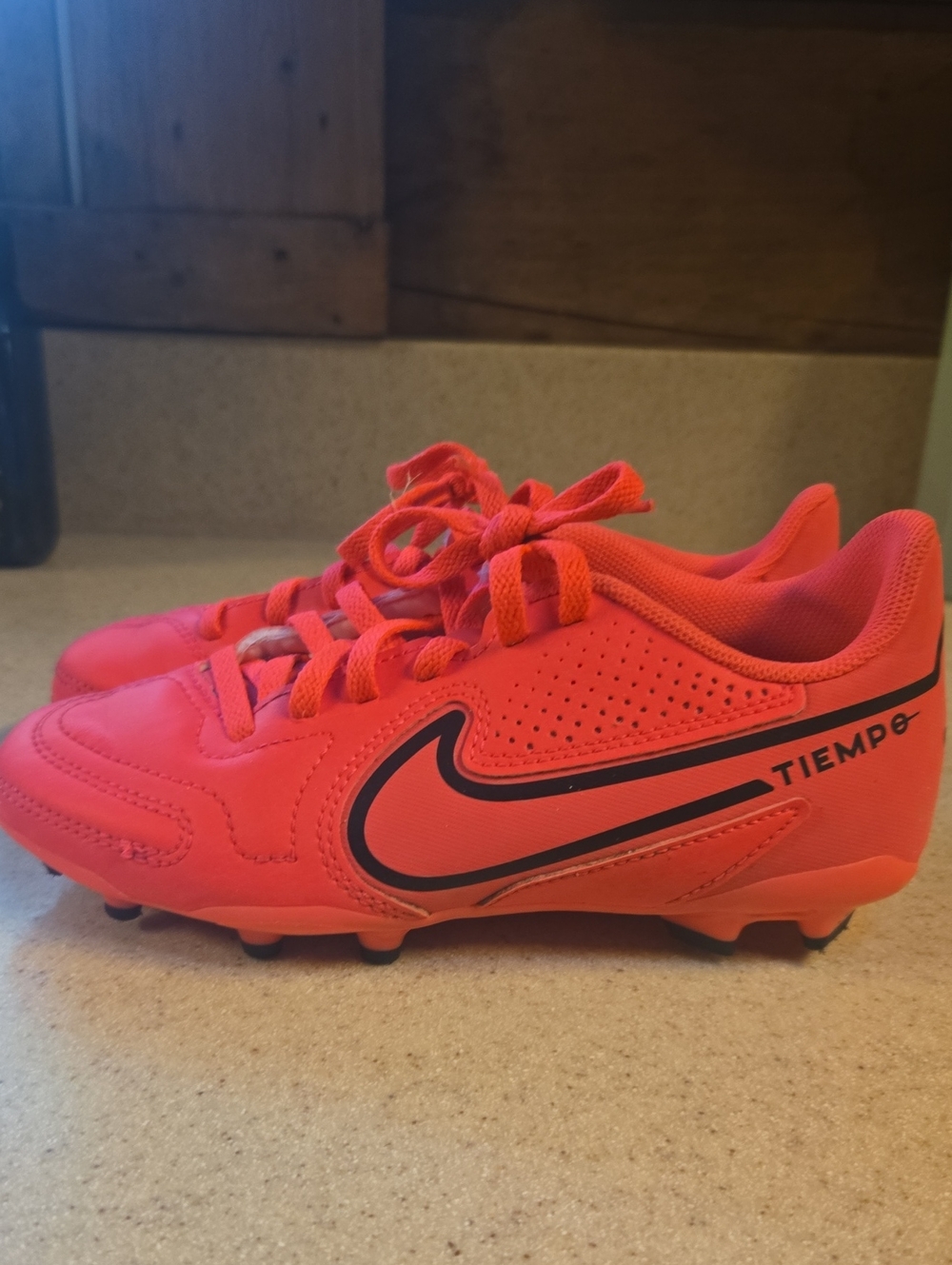 Nike Kids' Tiempo Soccer Cleats - Coral Pink